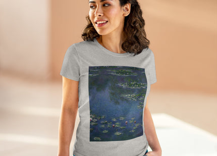 Water Lilies by Claude Monet Women's Midweight Cotton Tee