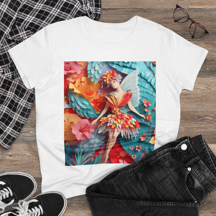 Hibiscus Fairy Women's Midweight Cotton Tee
