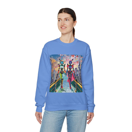 Cyber Punk Robot Models Unisex Heavy Blend™ Crewneck Sweatshirt