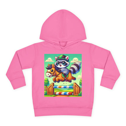 Raccoon Rider Toddler Pullover Fleece Hoodie