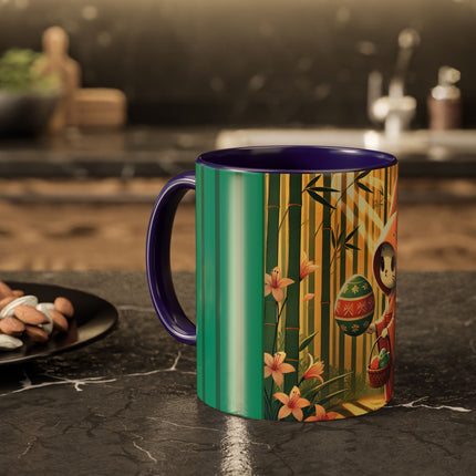 Geisha Kitten’s Easter Stroll Colorful Mugs (11oz, 15oz)