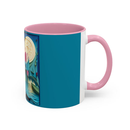 Ethereal Moonlit Lake Colorful Mugs (11oz, 15oz)