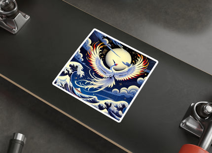 Majestic White Crane Die-Cut Magnets (5 Sizes)