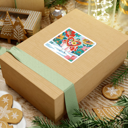 ❤️🌸 The Winter Heart Garden Kiss-Cut Sticker – Colorful Art Deco Floral Fantasy