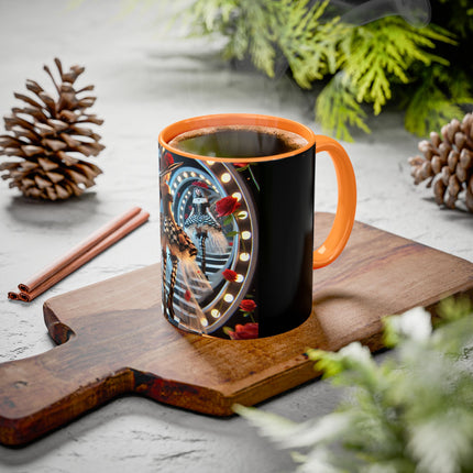Halloween Witch Through the Mirror Colorful Mugs (11oz, 15oz)