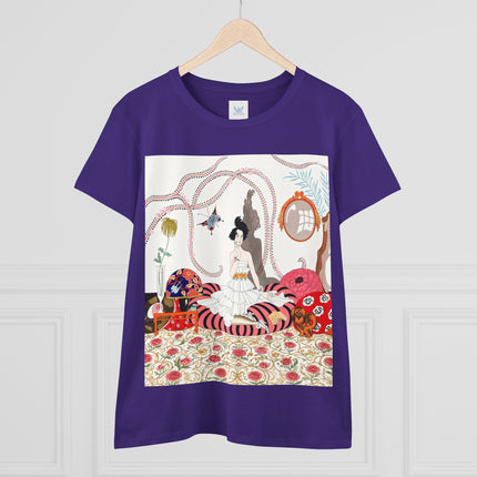 🌹🐕 The Rose Salon Companion Cotton Tee – Art Deco Fashion & Dog Elegance