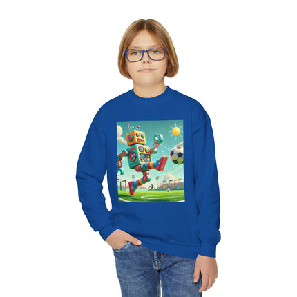 Kickoff Bot! Youth Crewneck Sweatshirt – Action, Energy & Game-Day Fun