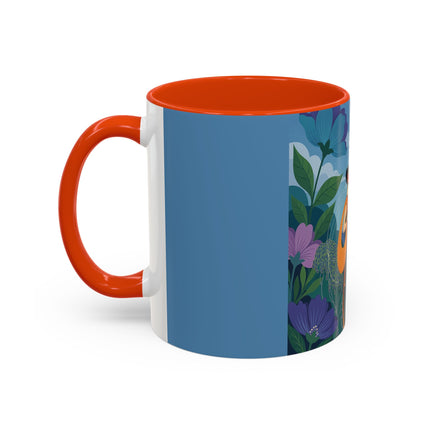 The Lady And The Sea Breeze Colorful Mugs – Art Deco Coastal Serenity