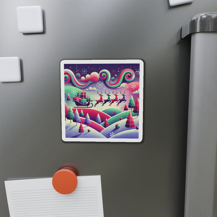 Festive Reindeer Flight Die-Cut Magnets (5 Sizes)