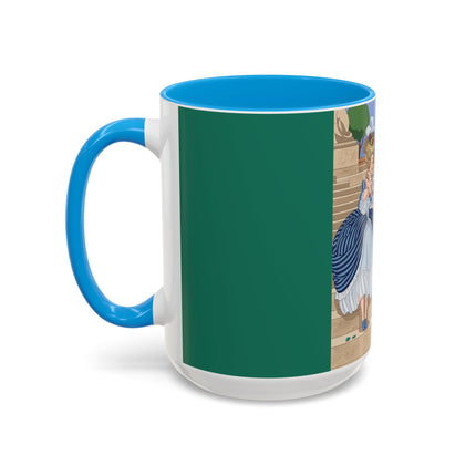 The Peacock's Admiration Colorful Mug (11oz, 15oz) – Rococo Elegance, Peacock Beauty & Garden Charm