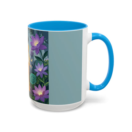 The Lady Of The Moonlit Garden Colorful Mugs – Art Deco Botanical Serenity