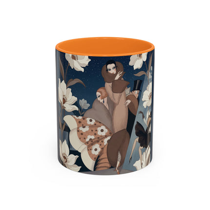 🌸✨ The Midnight Magnolia Masquerade Colorful Mug – Art Deco Nocturne
