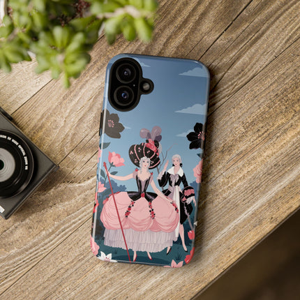 🌹🎭 The Rose Masquerade Promenade Phone Case – Art Deco Floral Elegance