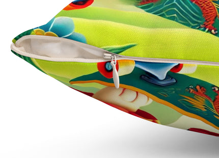 Dragon Dance on Wheels Spun Polyester Square Pillow