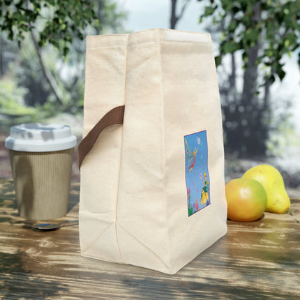 Blossoming Fairy Magic Canvas Lunch Bag With Strap