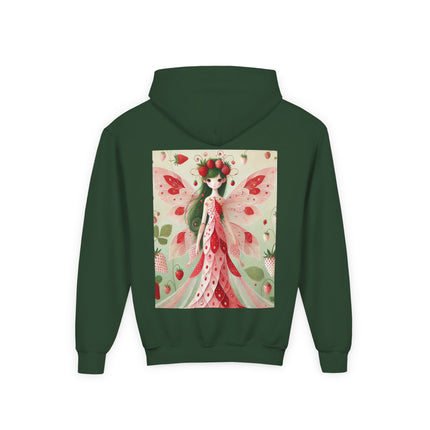 Strawberry Fairy Delight Youth Hooded Sweatshirt – Sweet Magic & Summer Charm