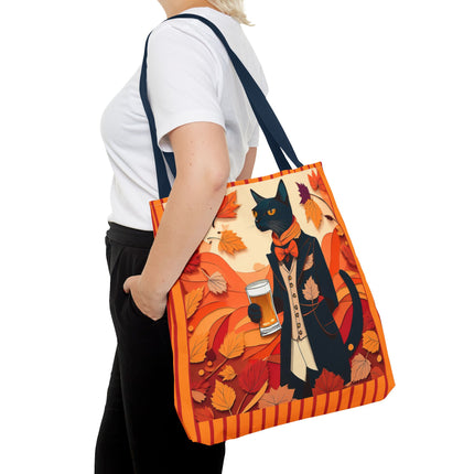 Siamese Cat at an Autumn Harvest Fair Tote Bag (AOP)