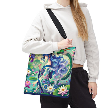 Fairy of the Koi Pond Tote Bag – Mystical Harmony & Pond Enchantment