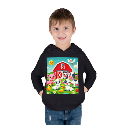 Happy Barnyard Morning Toddler Pullover Fleece Hoodie