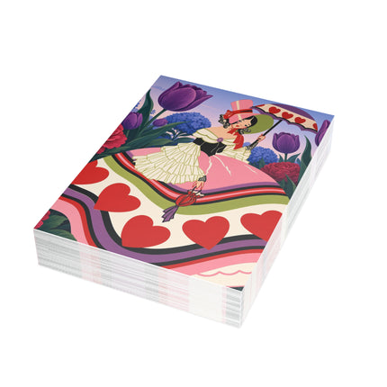 ❤️☂️ The Heart Parasol Promenade Postcards With Envelopes – Art Deco Floral Romance