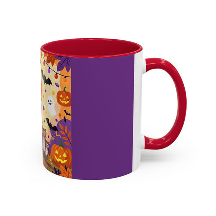 🎃🐈‍⬛ The Pumpkin Child’s Halloween Parade Colorful Mug – Whimsical Storybook Charm