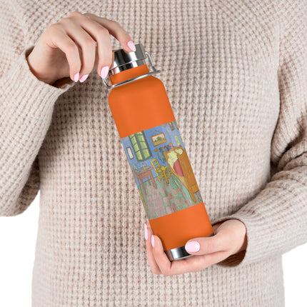 The Bedroom by Vincent van Gogh Copper Vacuum Insulated Bottle, 22oz