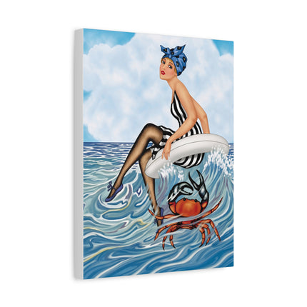🦀🌊 The Seaside Crab Ride Placemat – Art Deco Beach Whimsy