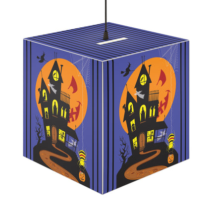 Halloween Night at the Haunted House Light Cube Lamp