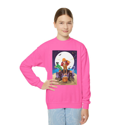Moonlit Pirate Halloween Youth Crewneck Sweatshirt