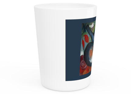 Two Cats, Blue and Yellow by Franz Marc Ceramic Shot Glass
