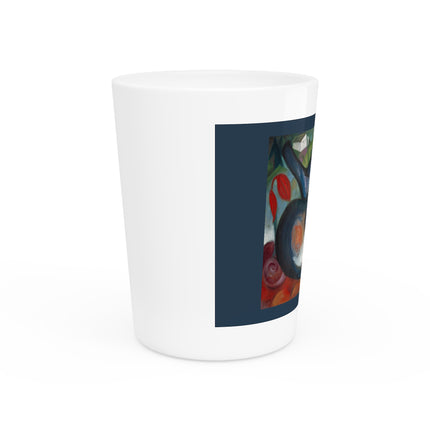 Two Cats, Blue and Yellow by Franz Marc Ceramic Shot Glass