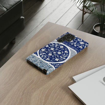 Blue Flower Pattern by Owen Jones Phone Cases