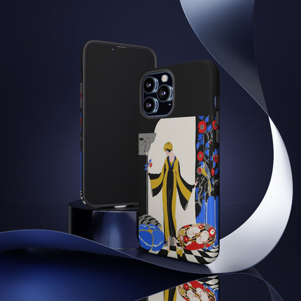 Art Deco Flapper in Yellow Robe Phone Case – Elegant Glamour & Exotic Charm