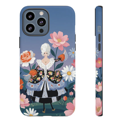 🌸🎀 The Grand Floral Promenade Phone Case – Art Deco Fashion Fantasy