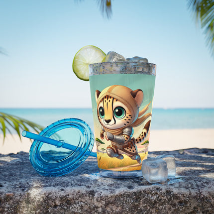 Swift Cheetah Sunsplash Tumbler with Straw, 16oz