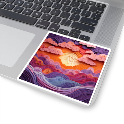 Dramatic Sunset Sky Kiss-Cut Stickers (4 Sizes)