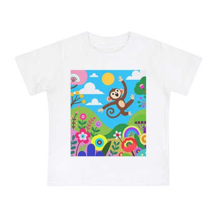 Playful Young Monkey Baby T-Shirt – A World of Joyful Adventure