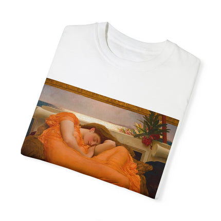 Flaming June by Frederic Leighton Unisex Garment-Dyed T-shirt