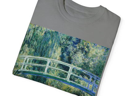 Water Lilies and Japanese Bridge by Claude Monet Unisex Garment-Dyed T-shirt