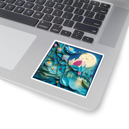 Ethereal Moonlit Lake Kiss-Cut Stickers (4 Sizes)