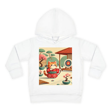 Archer Kitten in the Zen Garden Toddler Pullover Fleece Hoodie
