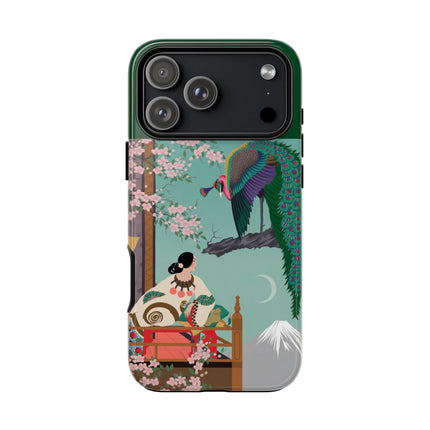Peacock Garden Phone Case – Japanese Elegance & Timeless Beauty