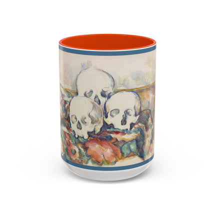 The Three Skulls by Paul Cézanne Colorful Mugs (11oz, 15oz)