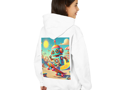 Skate Park Robot Youth Heavy Blend Hooded Sweatshirt