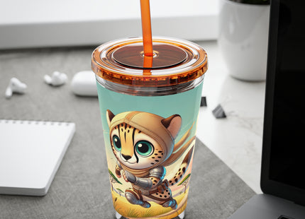 Swift Cheetah Sunsplash Tumbler with Straw, 16oz