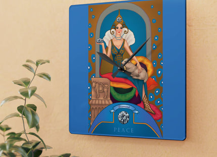 April & Diamond Zodiac Acrylic Wall Clock