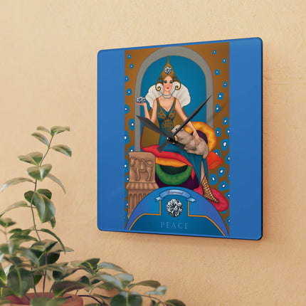 April & Diamond Zodiac Acrylic Wall Clock