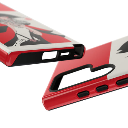 Crimson Masquerade Phone Case – Dramatic Grace & Bold Elegance