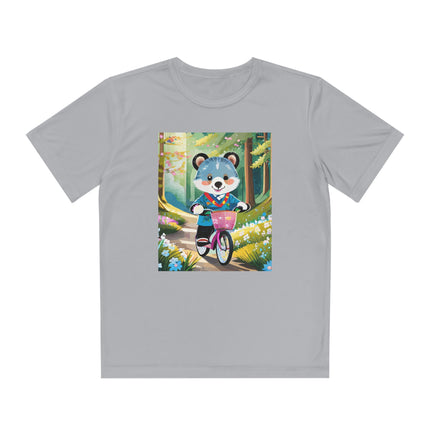 Furry Cyclist Youth Competitor Tee – Woodland Adventure & Playful Charm