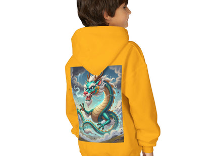 Tibetan Dragon in Battle Youth Heavy Blend Hooded Sweatshirt